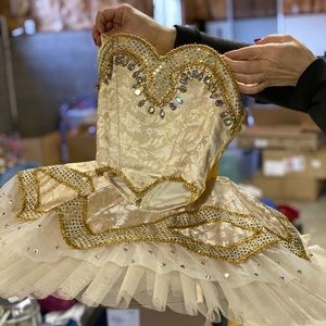 Stunning Ballerina Gold TUTU Dress